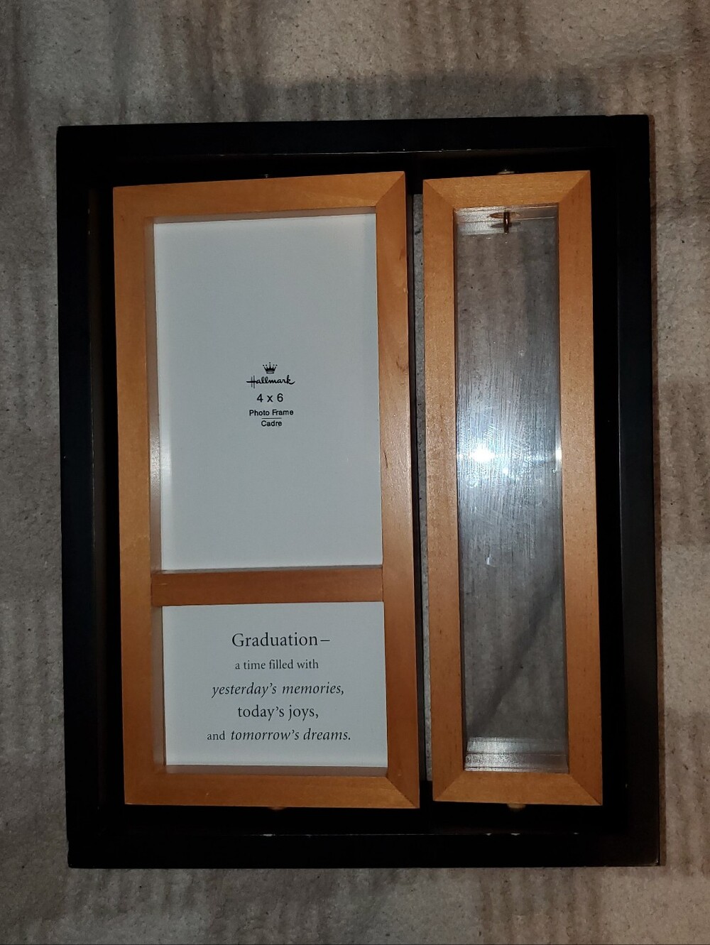 Hallmark Graduation Keepsake Photo, Tassel, and Name Card Wooden Frame